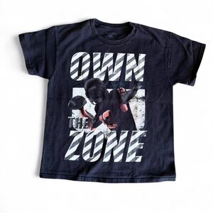 Boys Large Buzz Cuts "OWN THE ZONE" Football Graphic Tee - 100% Cotton